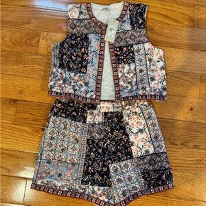 River Island Floral Patchwork Kids Matching Set  size 9/10